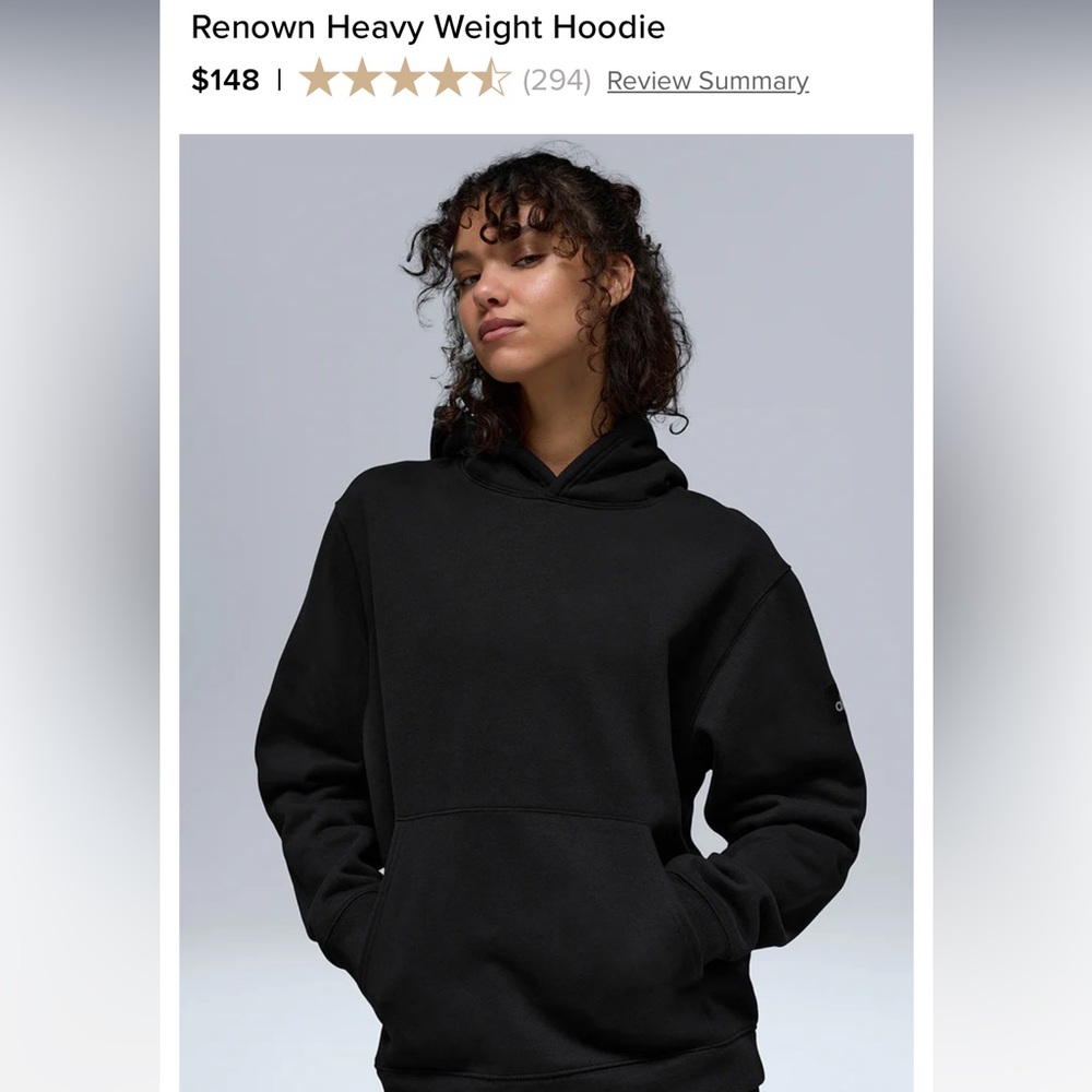 ALO Yoga Women’s Renown Heavy Weight Hoodie - Picture 2 of 2